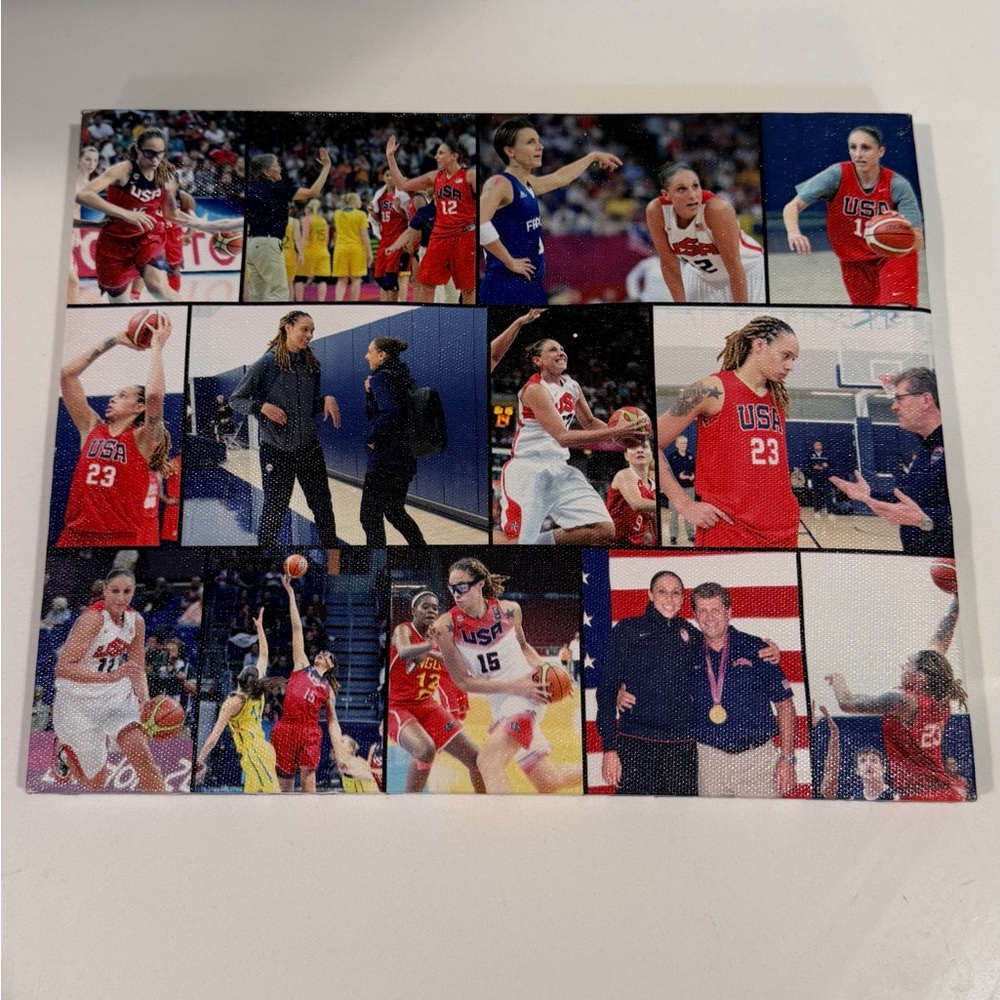USA Women’s Basketball Small Canvas 8x5